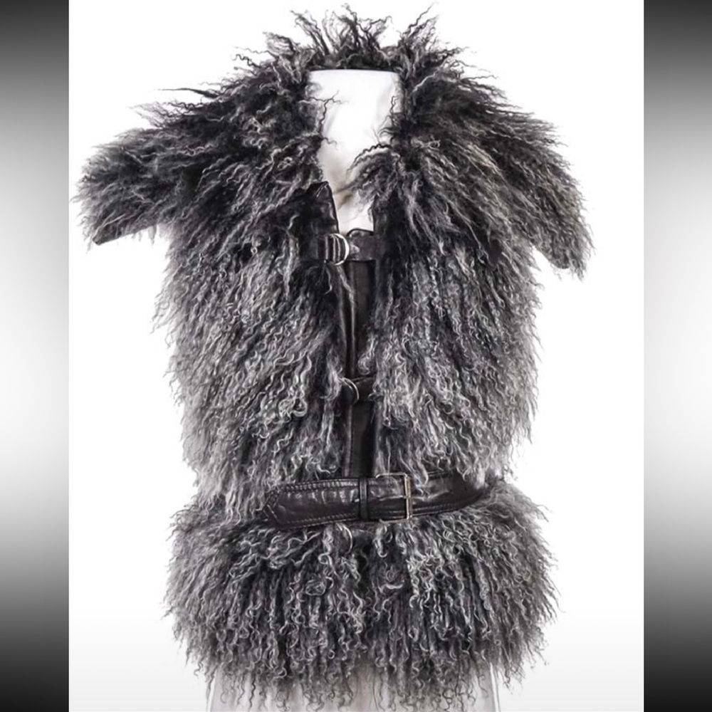 Isabel Marant Mongolian Lambskin Vest, SIZE 34